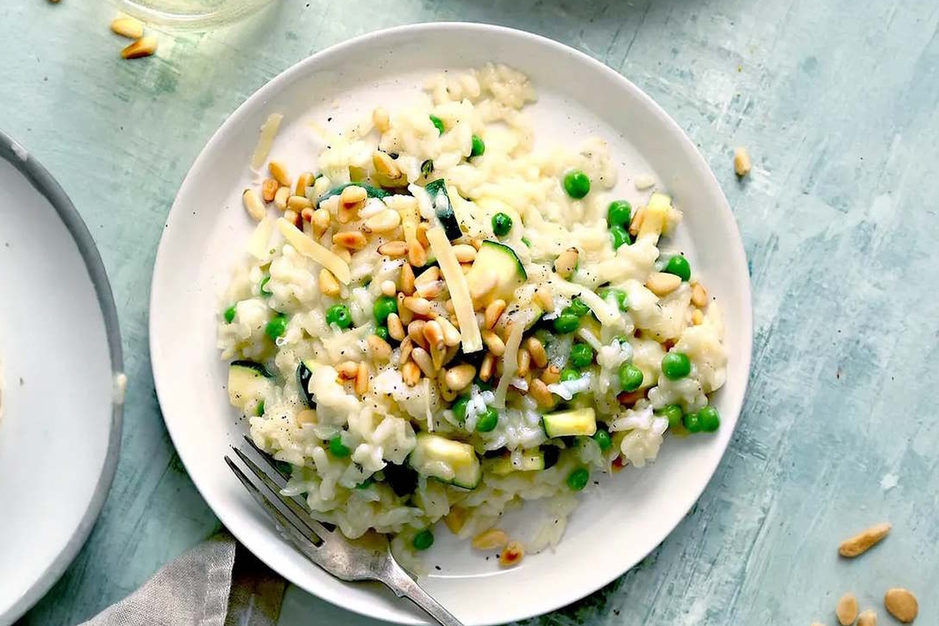 Courgette Risotto with Peas & Lemon